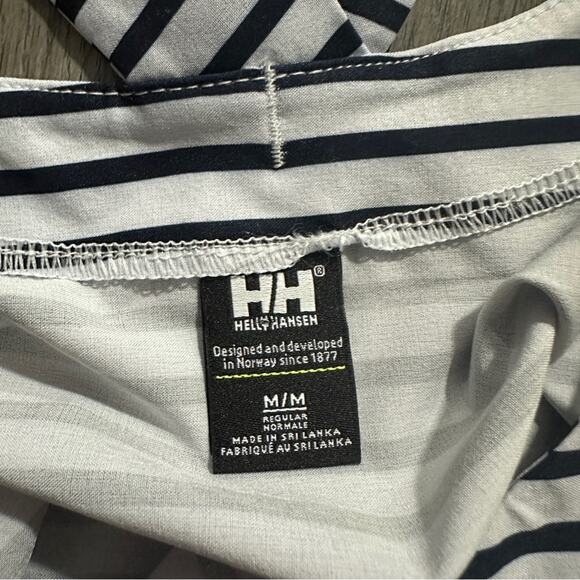 Helly Hansen Black & White Striped Short‎ Sleeve Strappy Back Top Size M - Picture 3 of 7